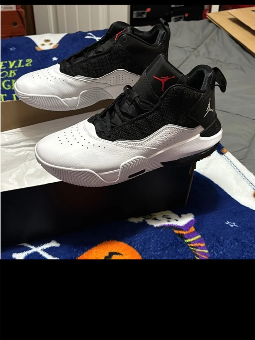 Jordan stay loyal Black, White & Red Basketball Sneakers